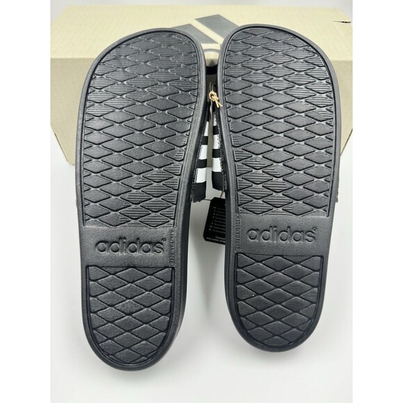 Adidas Adilette Comfort Slides Lightweight Unisex Sandals Black/White M9/W10 - Picture 11 of 15